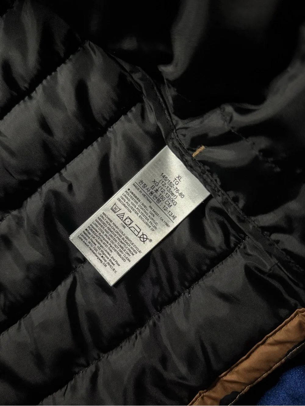 GAP Kids Tan and Black Leopard-Print Hooded Puffer Jacket